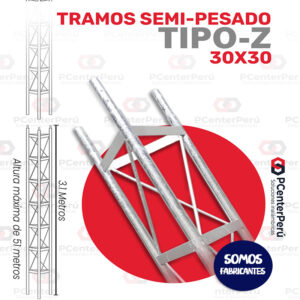 Torres ventadas – Tramo semipesado Tipo Z de 30x30x30cm